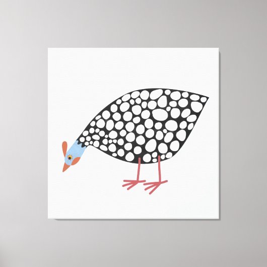 Guinee Fowl Bird Canvas Afdruk (Voorkant)
