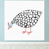 Guinee Fowl Bird Canvas Afdruk (Insitu (Houten vloer))