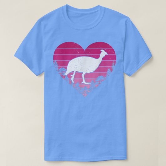 Guinee Fowl Bird Lover  Heart Guinee Fowl V T-shirt (Design voorkant)