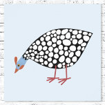 Guinee Fowl Bird Poster<br><div class="desc">Een schattige en kronkelige parelhoen voor boeren,  vogelliefhebbers en anderen!</div>