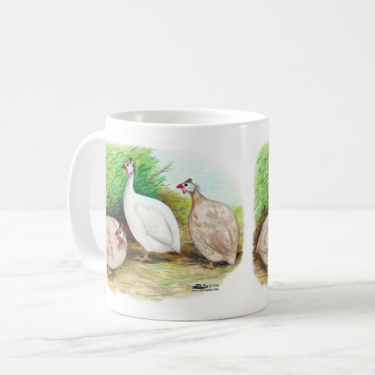 Guinee Fowl buiten Koffiemok (Voorkant links)