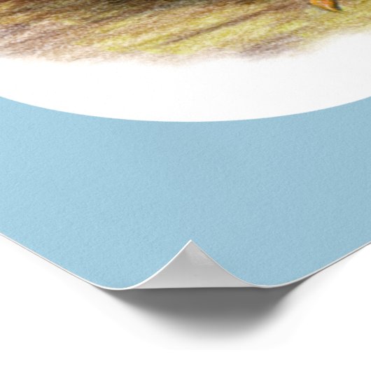 Guinee Fowl buiten Poster (Hoek)