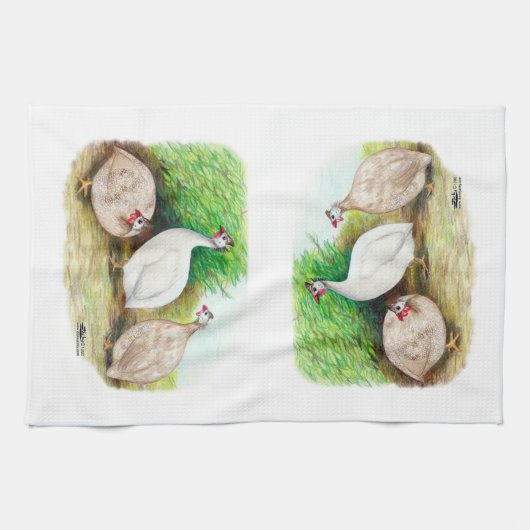 Guinee Fowl buiten Theedoek (Horizontaal)