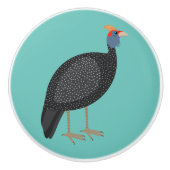 Guinee Fowl Ceramic Knob Keramische Knop (Voorkant)