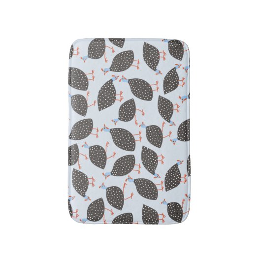 Guinee-Fowl Cute Bird Pattern Badmat (Voorkant Verticaal)