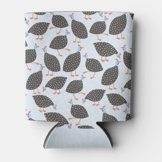 Guinee-Fowl Cute Bird Pattern Blikjeskoeler (Voorkant)