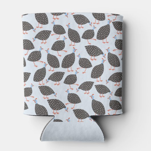 Guinee-Fowl Cute Bird Pattern Blikjeskoeler (Achterkant)