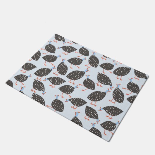 Guinee-Fowl Cute Bird Pattern Deurmat (Schuin)