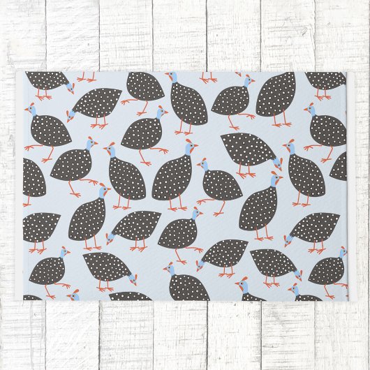 Guinee-Fowl Cute Bird Pattern Deurmat