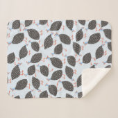 Guinee-Fowl Cute Bird Pattern Sherpa Deken (Voorkant (horizontaal))