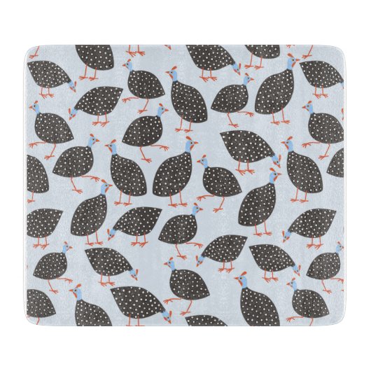 Guinee-Fowl Cute Bird Pattern Snijplank (Voorkant)