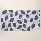 Guinee-Fowl Cute Bird Pattern Strandlaken (Voorkant)