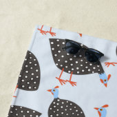 Guinee-Fowl Cute Bird Pattern Strandlaken (In situ)