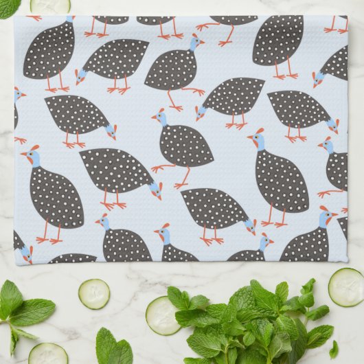 Guinee-Fowl Cute Bird Pattern Theedoek (Gevouwen)