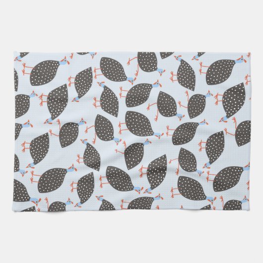 Guinee-Fowl Cute Bird Pattern Theedoek (Horizontaal)