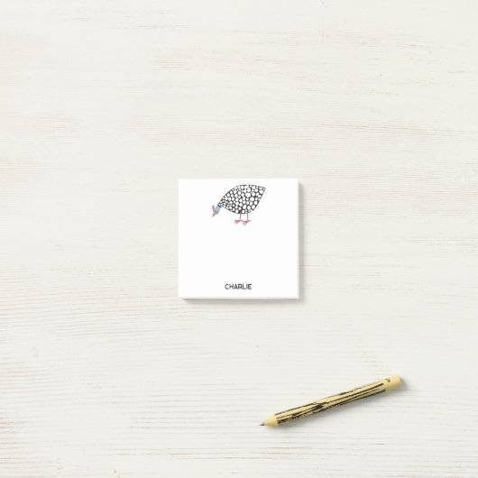 Guinee Fowl Fun gepersonaliseerd Post-it® Notes (Op bureau)