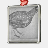 Guinee Fowl uit het Album van de Vallardi Metalen Ornament (Links)