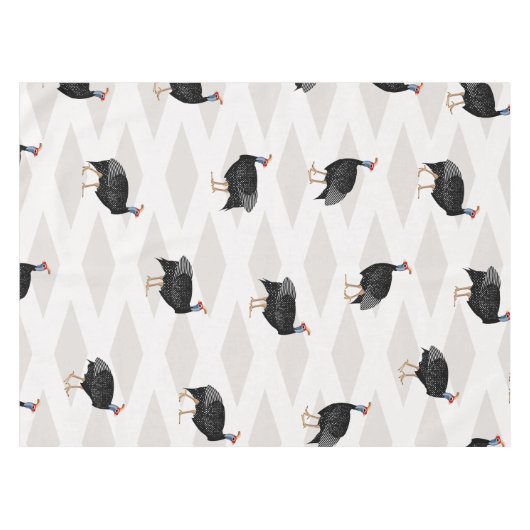 Guinee gevogelte vogel patroon geometrisch tafelkleed (Voorkant (Horizontaal))