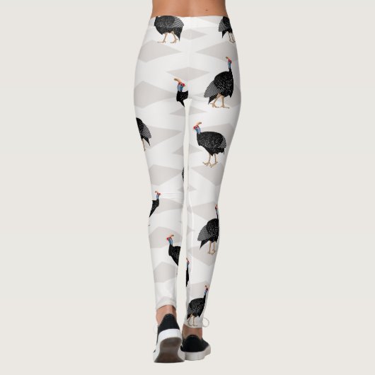 Guinee gevogelte Vogelpatroon Leggings (Achterkant)