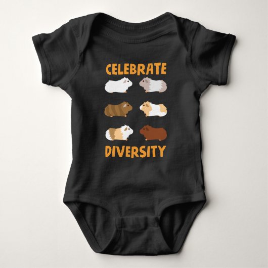 Guinee Grafisch Celebrate Diversity Cute Pets Romper (Voorkant)