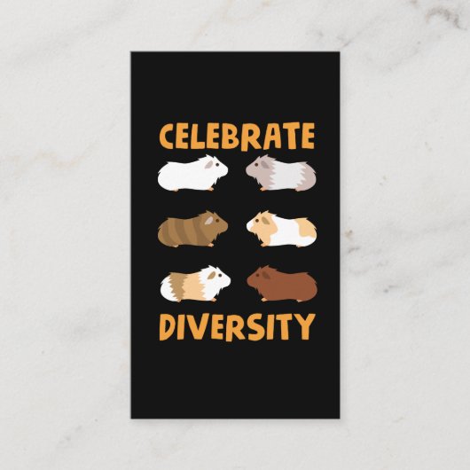 Guinee Grafisch Celebrate Diversity Cute Pets Visitekaartje (Voorkant)