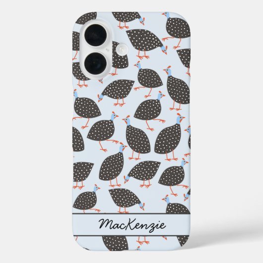 Guinee Hen Bird Pattern - Gepersonaliseerd Case-Mate iPhone Case (Achterkant)