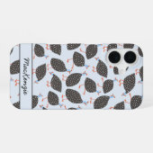 Guinee Hen Bird Pattern - Gepersonaliseerd iPhone 16 Hoesje (Achterkant horizontaal)