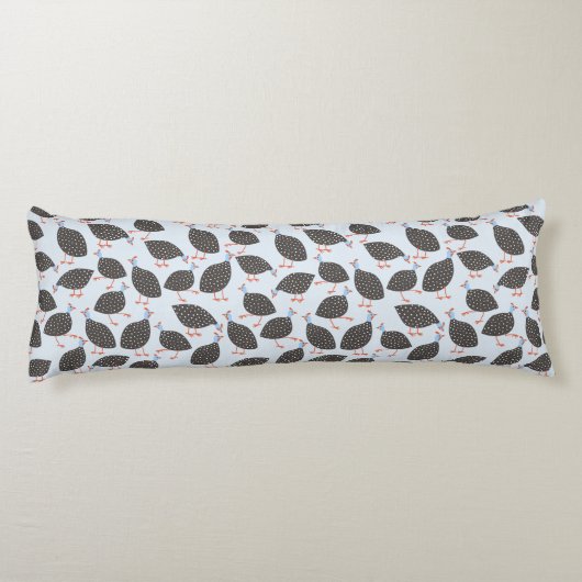 Guinee Hen Fun Bird Pattern Lichaamskussen (Achterkant)