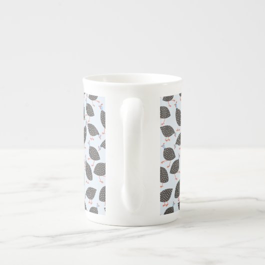 Guinee Hen Fun Bird Pattern Porselein Kop (Achterkant)