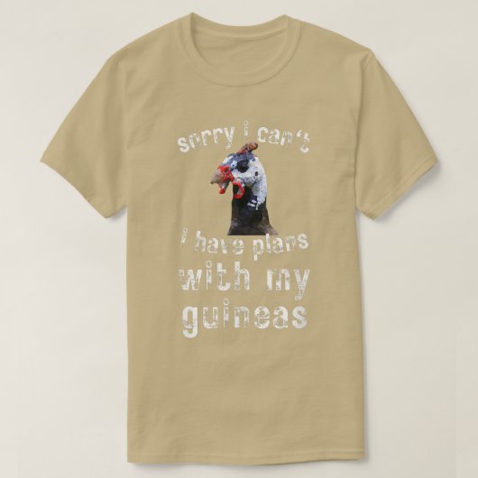 Guinee Hen Poultry Boerderij Bird Country T-shirt (Design voorkant)