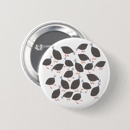 Guinee Hen Ronde Button 5,7 Cm (Voorkant /achterkant)