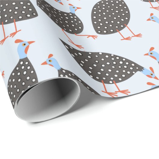 Guinee Hens Bird Pattern Cadeaupapier (Rol Hoek)
