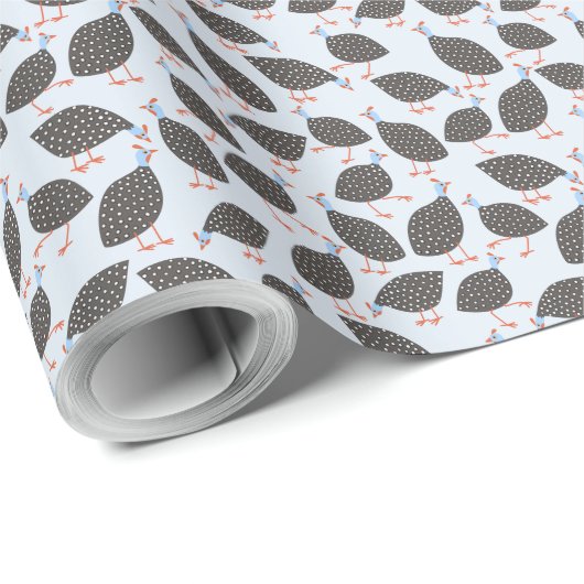 Guinee Hens Bird Pattern Cadeaupapier (Rol Hoek)