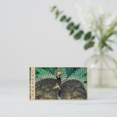 Guinee Hens kasamatsu shirts vogelblad japanse kun Visitekaartje (Staand voorkant)