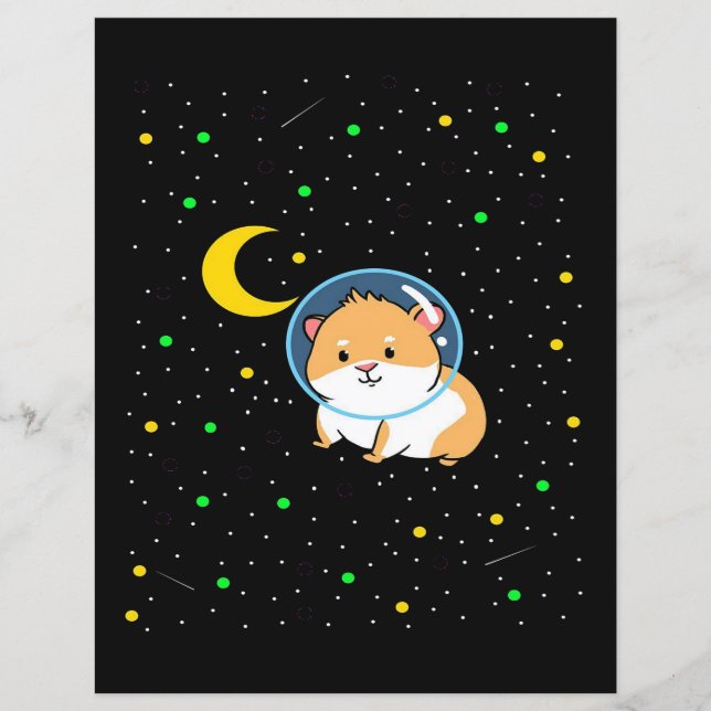 Guinee in de ruimte | Cute Astronomy Guinee Pig (Voorkant)