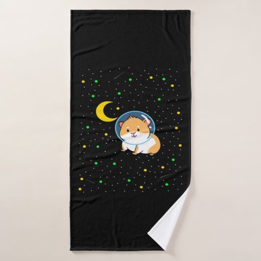 Guinee in de ruimte | Cute Astronomy Guinee Pig Badhanddoek (Badhanddoek)