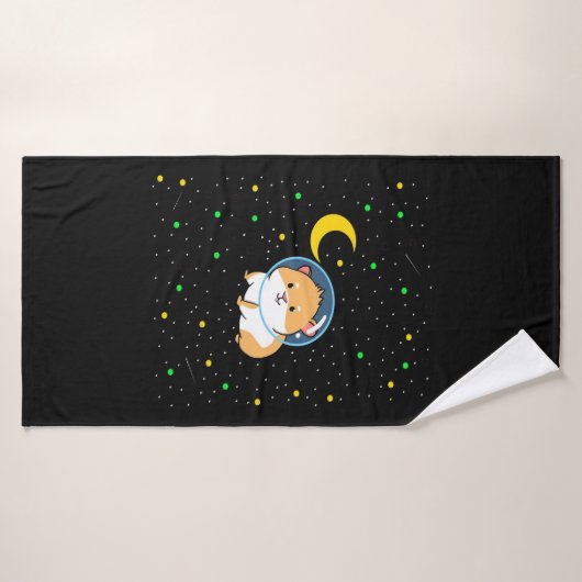 Guinee in de ruimte | Cute Astronomy Guinee Pig Badhanddoek (Badhanddoek)
