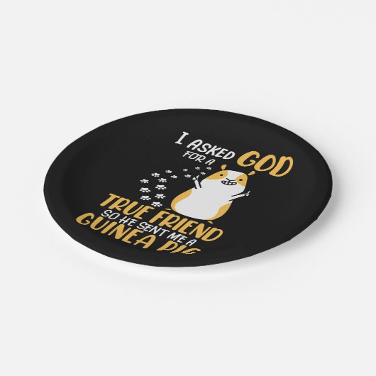 Guinee is echt vriendelijk papieren bordje (Gekanteld)