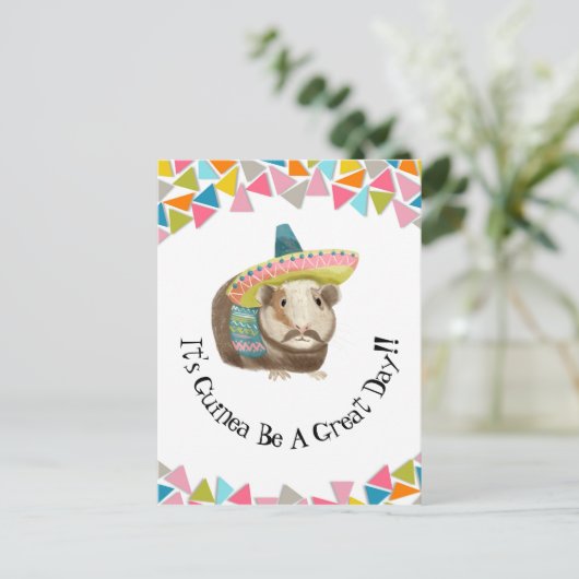 Guinee is een geweldige dag!! voeg uw eigen offert briefkaart (Staand voorkant)