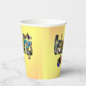 Guinee is het woord, papieren kopjes papieren bekers (Rechts)