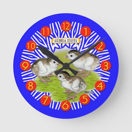 Guinee Keets Trio Clock Ronde Klok (Voorkant)