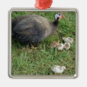 Guinee - koninklijk Paars Guinee met Keets Metalen Ornament