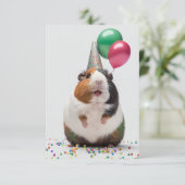 Guinee met Pet van de partij Vast Wenskaart Bedankkaart (Staand voorkant)