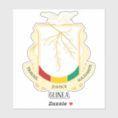 Guinee - nationale wapenschild patriottisch sticker (Vel)