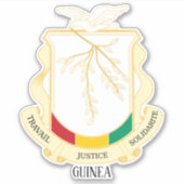Guinee - nationale wapenschild patriottisch sticker (Voorkant)