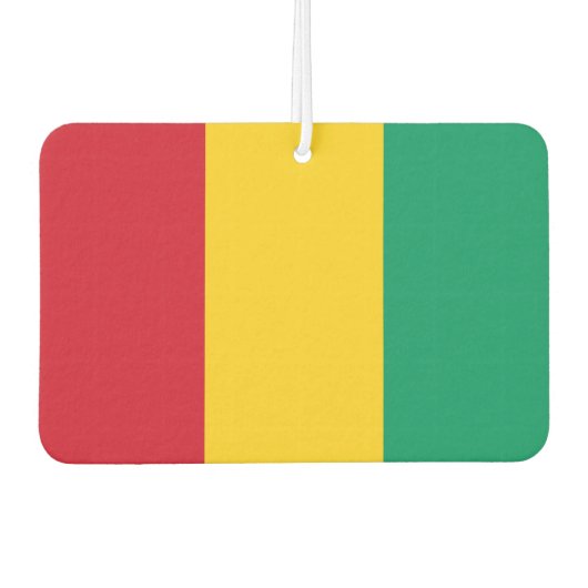 Guinee nationale wereldvlag luchtverfrisser (Voorkant)