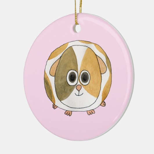 Guinee op Roze. Keramisch Ornament (Links)