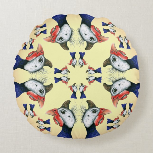 Guinee overal! rond kussen (Voorkant)