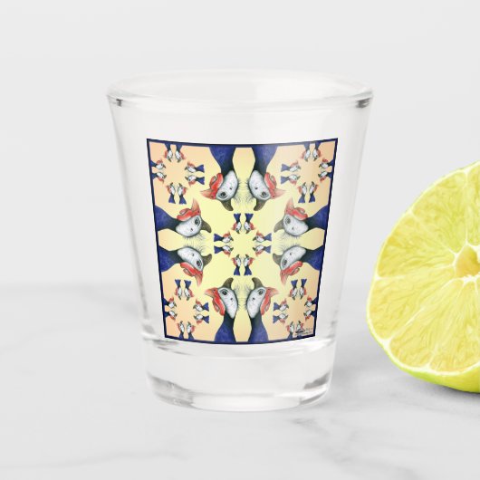 Guinee overal! shot glas (Voorkant)