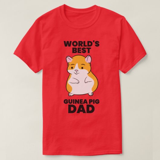 Guinee papa Gift Worlds Best Guinea Pig Dad T-shirt (Design voorkant)